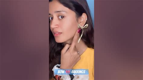 Quick DIY earring with ribbon 😍| cute one#youtubeshorts #shorts #earrings #diy #hack #handmade # ...