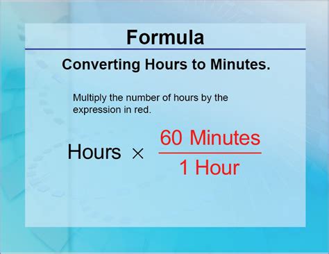 Formulas--Converting Hours to Minutes | Media4Math