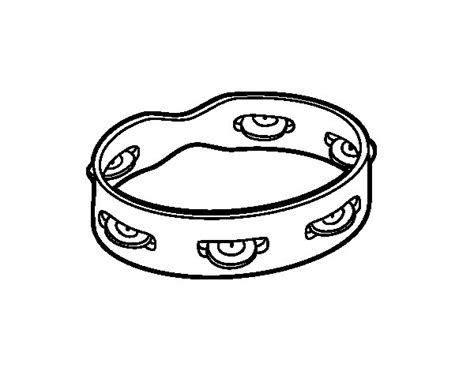 Empty Tambourine coloring page - Coloringcrew.com