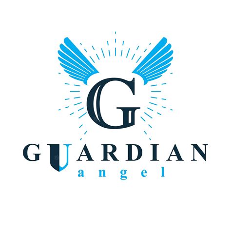 Premium Vector | Guardian angel vector conceptual emblem best for use ...