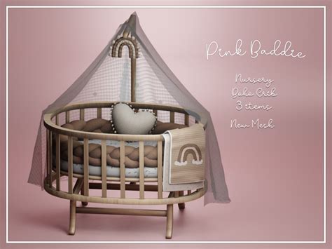 Nursery Boho Crib | Pink Baddie | Sims 4 bedroom, Sims 4 cc furniture ...