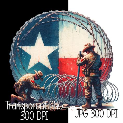 Protect Texas Border Digital Download, Texas Flag and Wire Border, T ...