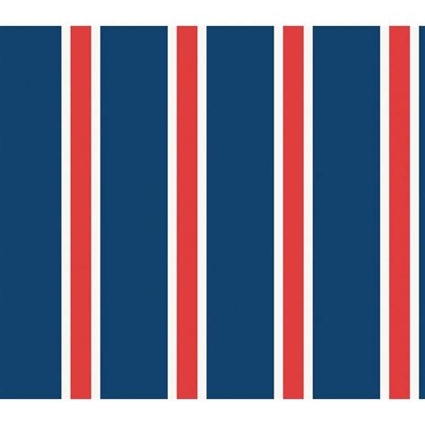 The Wallpaper Company 8 in. x 10 in. Red, White and Blue Sporty Stripe ...