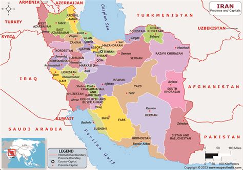 Map Of Iran With Provinces - Sella Daniella