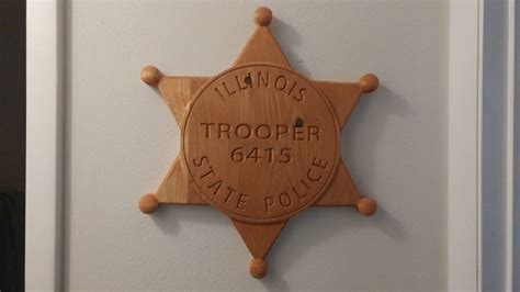 Illinois State Trooper Badge Personalized Custom 3D V CARVED V Carved ...