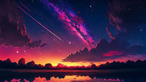 Beautiful Ai generated Desktop Wallpaper 4K: Colorful Nature Sunset Landscape : r ...