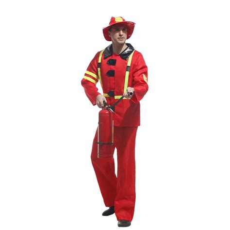 Free shipping carnival halloween cosplay costume Men firemen Costumes Firefighters Cosplay ...