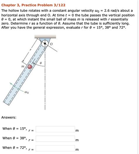 Solved Chapter 3, Practice Problem 3/122 The hollow tube | Chegg.com