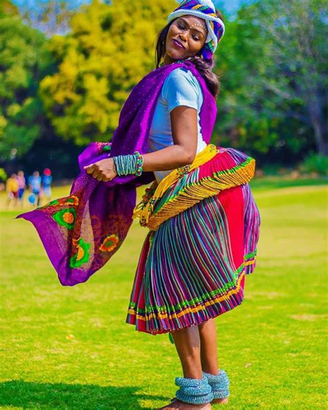 Clipkulture | Lady In Beautiful Tsonga Xibelani Skirt, Hiya and ...