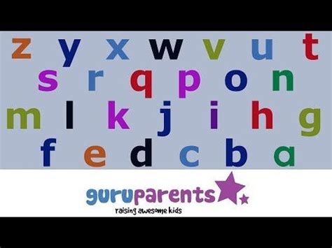 Learn how to say the alphabet backwards -- teach kids their ZYX ...