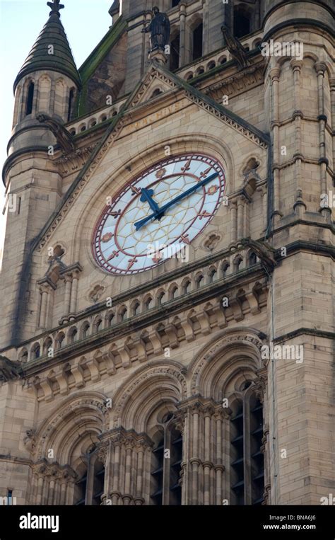 Manchester town hall, the clock tower Stock Photo - Alamy