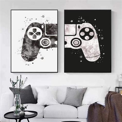 Amazon.com: Gaming Room Decor Canvas Painting Video Game Themed Gaming ...