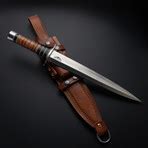 D2 Stacked Leather Micarta Tactical Dagger - Gunslinger Knives - Touch of Modern