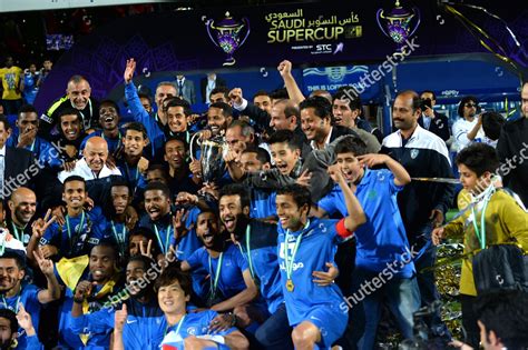 Alhilal Players Staff Celebrate Winning Saudi Editorial Stock Photo ...