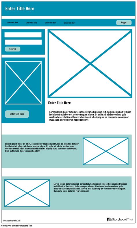 Powerpoint Website Wireframe Template