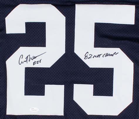 Curt Warner Signed Penn State Nittany Lions Jersey Inscribed "82 NAT ...