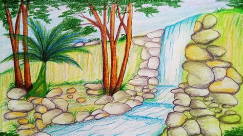 Easy Waterfall Drawing at GetDrawings | Free download