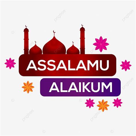 Assalamualaikum clipart hd png assalamualaikum lettering with beautiful ...