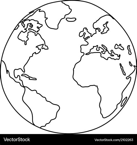 World drawing Royalty Free Vector Image - VectorStock