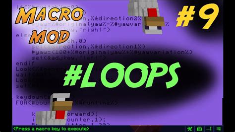 [Macro Mod Tutorials] How to loop and automate actions in minecraft! - YouTube