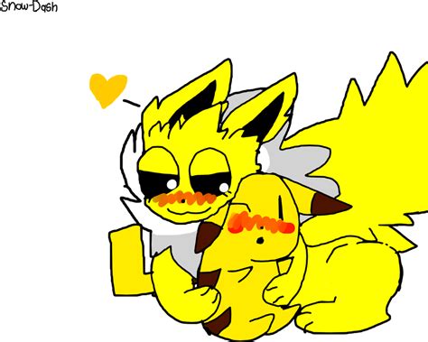 Jolteon X Pikachu by Snow-Dash on DeviantArt