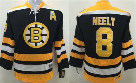 2018 Boston Bruins 1970'S Throwback Away Jersey Kids #8 Cam Neely Black ...