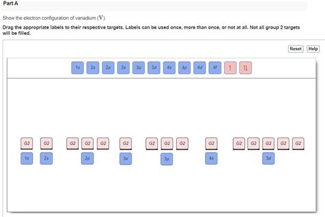 Solved Part A Show the electron configuration of vanadium | Chegg.com