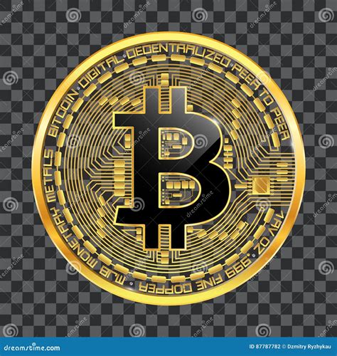 Crypto Currency Bitcoin Golden Symbol Stock Vector - Illustration of ...