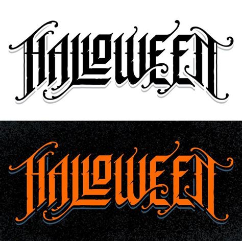 Halloween Hand-Drawn Gothic Lettering