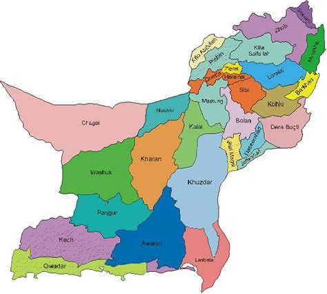 Balochistan Map District Wise – Paki Mag