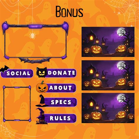 2 Twitch Halloween Overlay: Halloween & Witch Twitch Overlay With Bonus ...