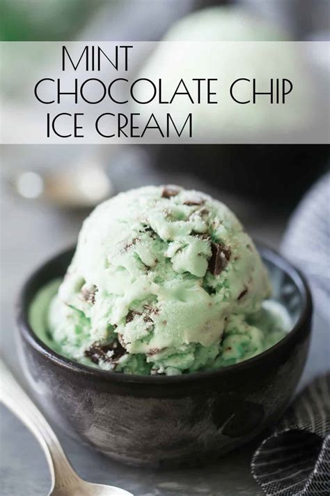 Mint Chocolate Chip Ice Cream: easy, no-churn recipe -Baking a Moment