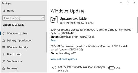 Windows 10 KB5034441 security update fails with 0x80070643 errors | The ...