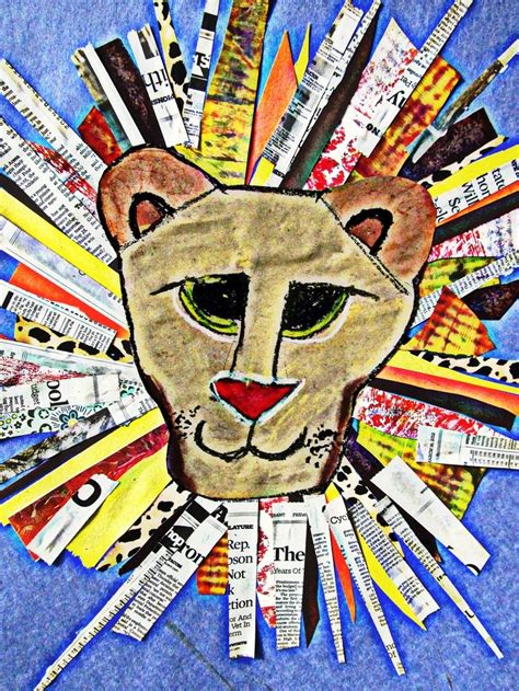 Lion crinière bandelettes de papier | Leeuw knutselen, Dierenknutsels, Dieren knutselen