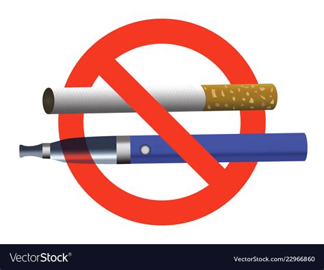 No smoking no vaping sign ban cigarette and Vector Image