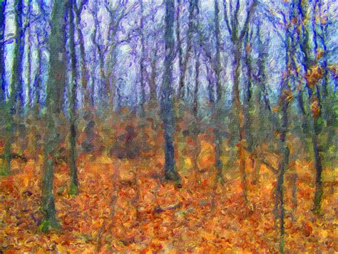 Autumn Woods Painting Free Stock Photo - Public Domain Pictures