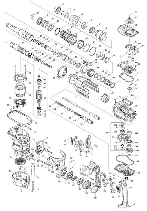 HR4013C Makita Rotary Hammer Parts - Makita Rotary Hammer Parts - Makita Parts - Tool Parts