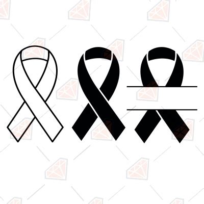 Ribbon SVG Bundle, Cancer Ribbon Clipart SVG Instant Download | PremiumSVG