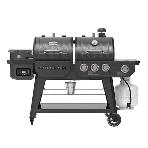 Pit Boss Pro Series Black Gas and Pellet Combo Grill with Side Burner ...