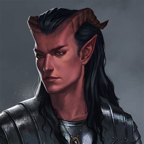 Tiefling in 2021 | Character portraits, D&d character portraits, Tiefling portrait