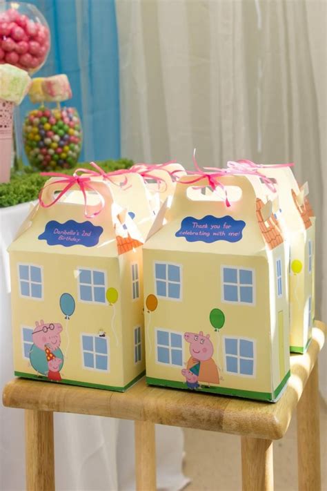 PDF DOWNLOAD Peppa Pig House Favor Box | Peppa pig birthday party ...