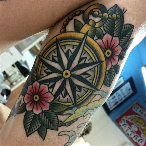 old school compass tattoo - Buscar con Google | Sleeve tattoos ...