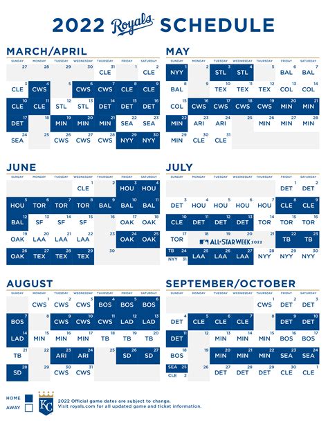 Kansas City Royals release 2022 regular season schedule