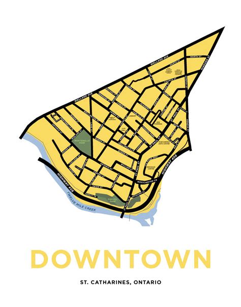 Downtown St. Catharines Neighbourhood Map Print – Jelly Brothers