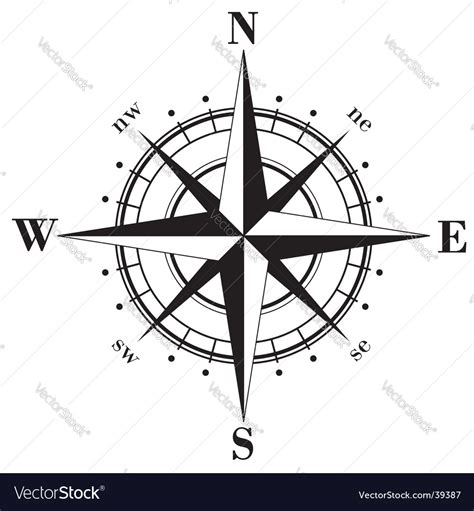 Compass rose Royalty Free Vector Image - VectorStock