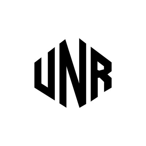 UNR letter logo design with polygon shape. UNR polygon and cube shape ...