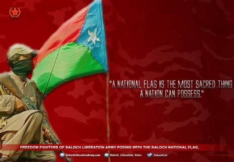 Baloch Liberation Army (BLA) Posing with the Baloch National Flag