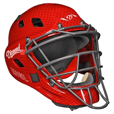 Shoes Online at Diamond DCH-Edge Pro Catcher's Helmet Large - Scarlet ...