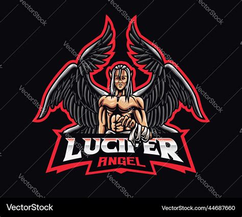 Lucifer mascot logo design Royalty Free Vector Image