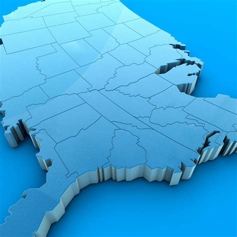 USA Map 3D Model .max .obj .3ds .fbx .c4d - CGTrader.com